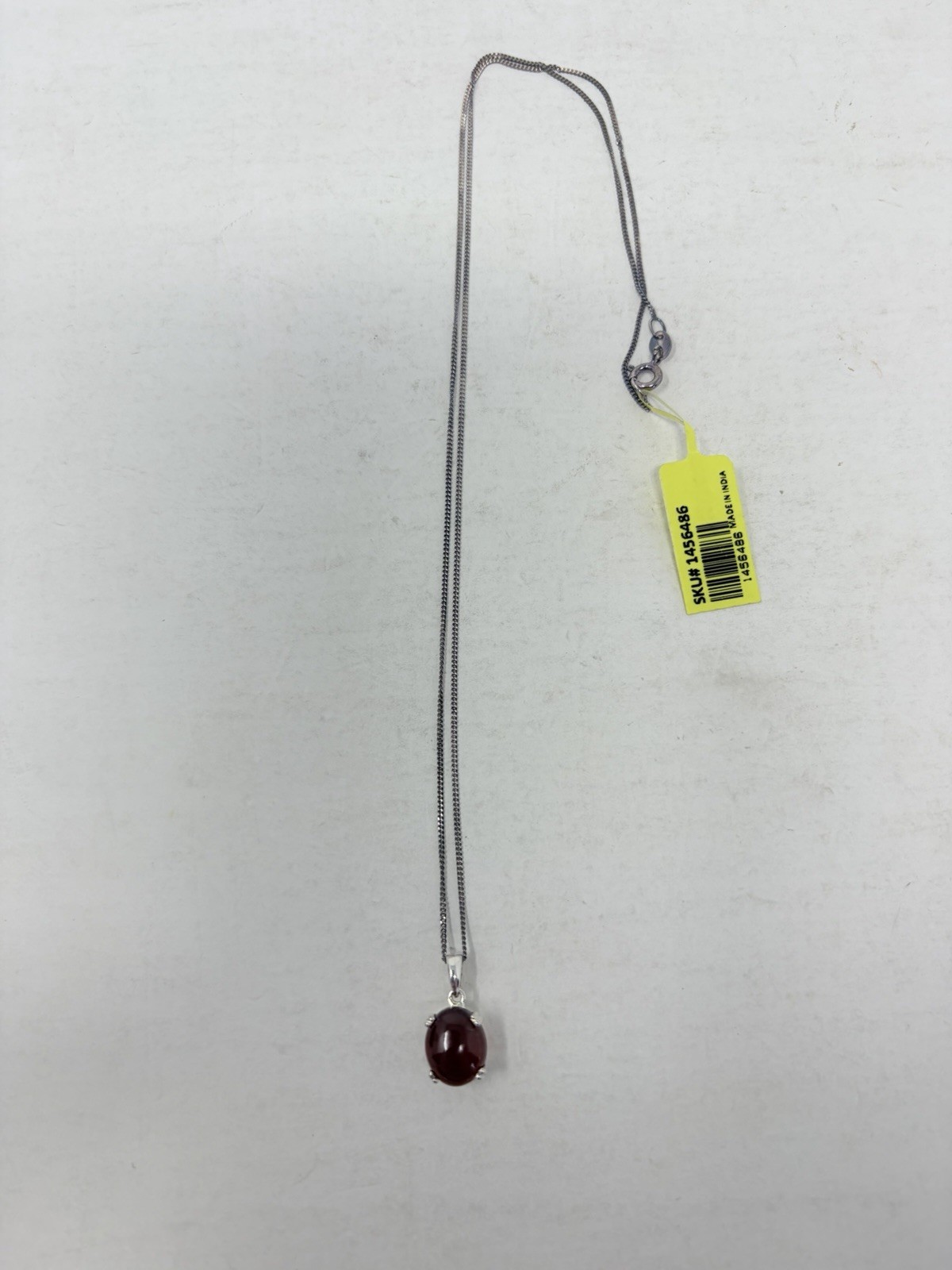 Shop LC Ratnapura Hessonite Garnet Oval Pendant with Chain Sterling Silver 5211