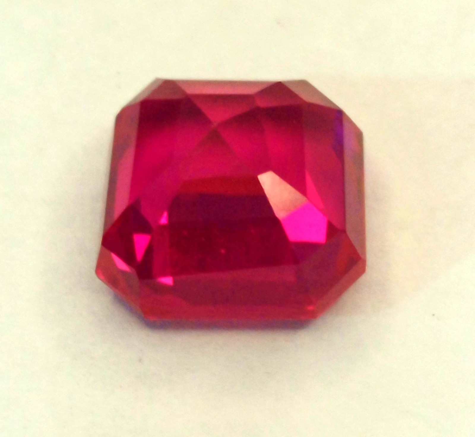 Natural Dark Pink Ruby 12-14 Ct Asscher Cut Burma Certified Loose Gemstone RK276