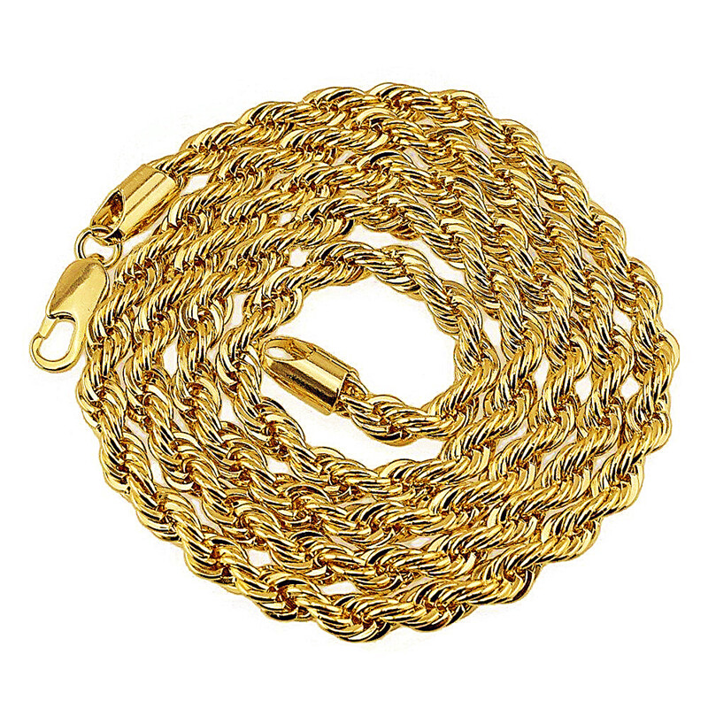 18K Gold Plated Jesus Face Pendant 30″ Chain Necklace Hip Hop Religious Men’s