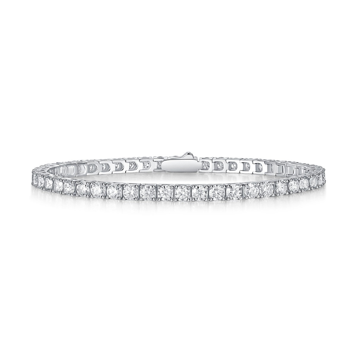 Hot fashion 925 Sterling Silver VVS1 MOISSANITE Tennis Chain Bracelet for Women