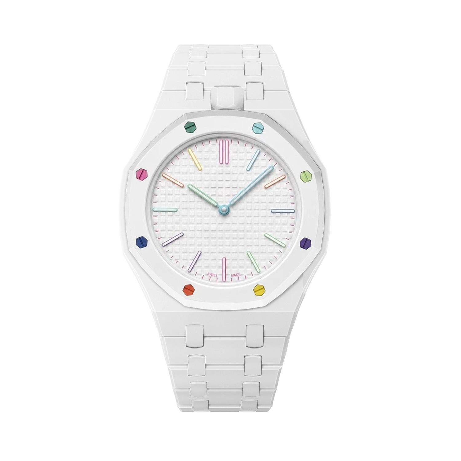 Luxury Bioceramic Case Band Mod Kit For Swatch X AP Royal Pop Watch Pre-Sale