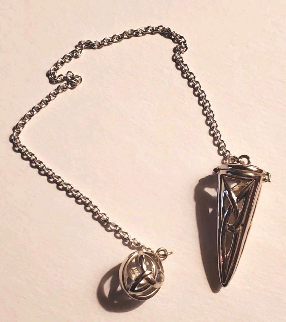 Peter Stone PSCL Sterling Silver Pendulum Pendant – 925 – Celtic Design – .32…