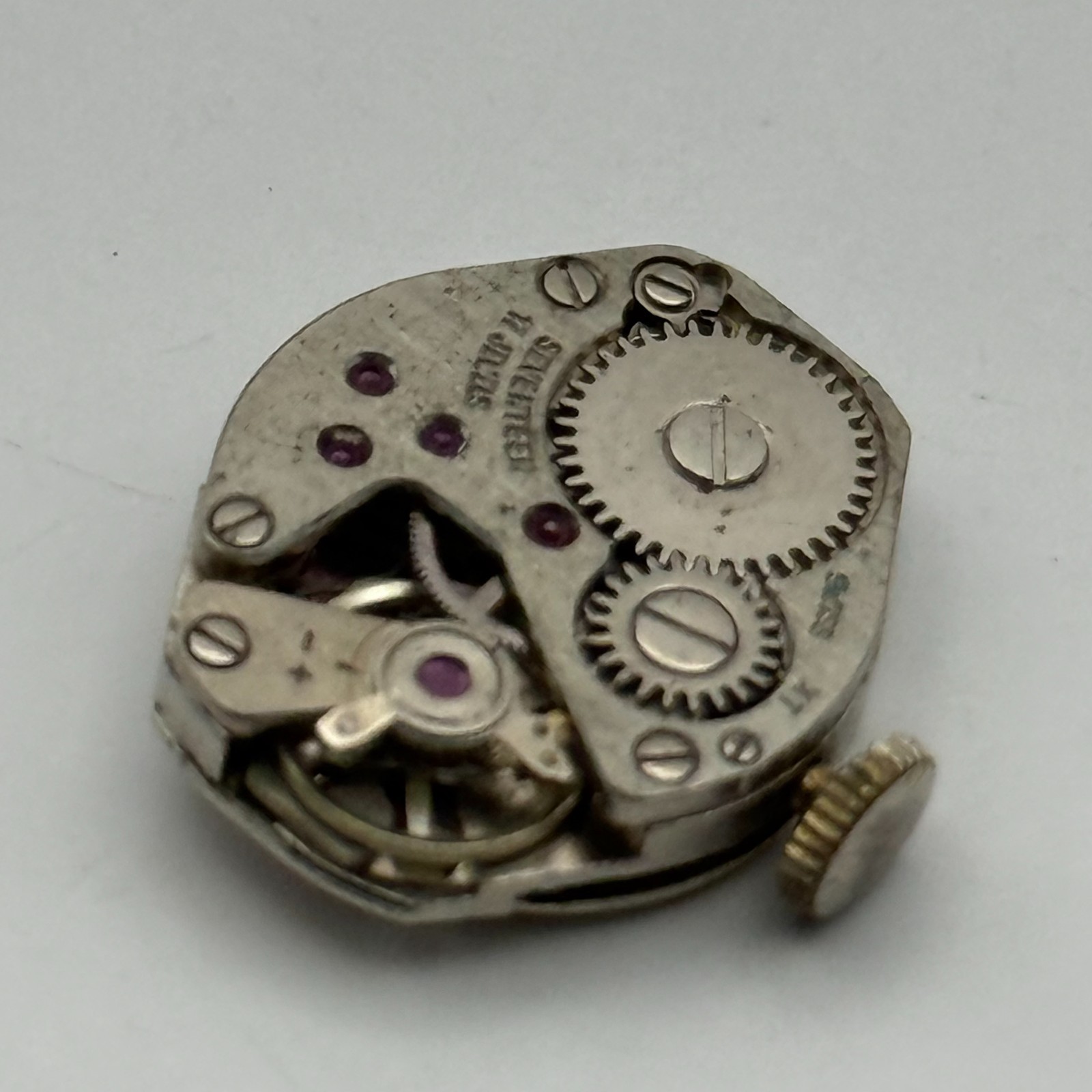 FHF ST 69-21 Watch Movement Ingersoll 17 Jewels Lever Manual Wind Parts 17.7mm