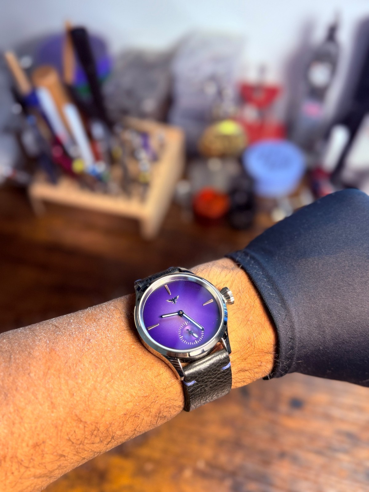 Watch Swiss eta 6498 movement Handmade Strap