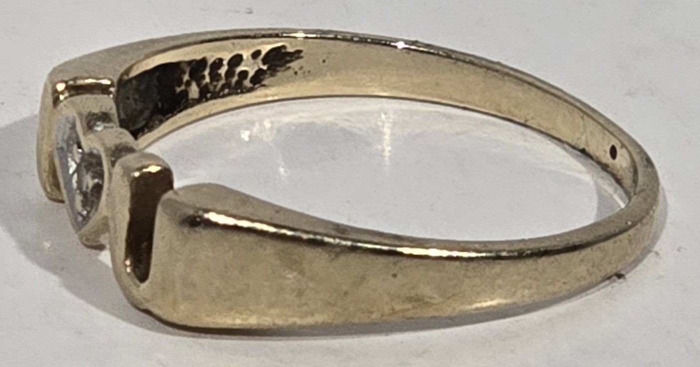 10K Yellow Gold I Love You Ring – Size 5/5.5 – 15.9mm I❤️U – 1.46 Grams