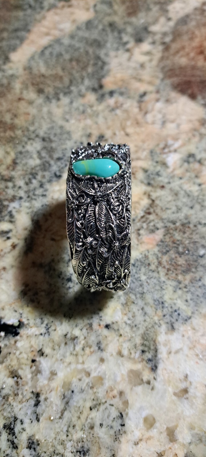Turquoise Braclet Silver plated 6.6cm ( 2.4 inches wide