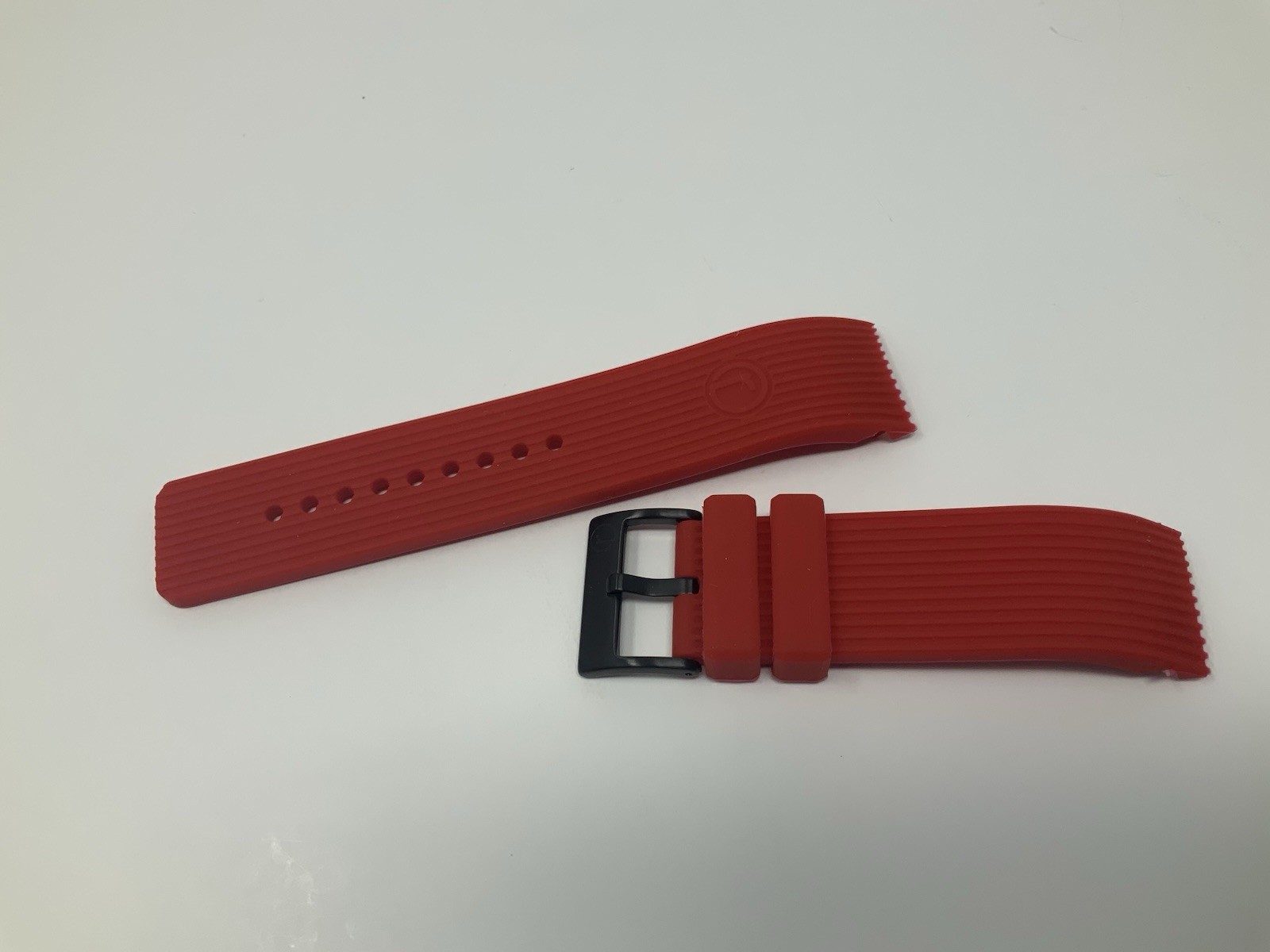 Redline Watch Red Rubber Strap Band With Black Buckle 23mm