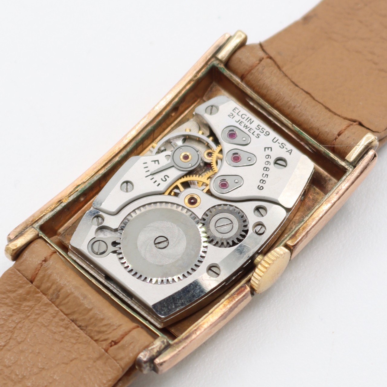 Vintage 22.5mm Lord Elgin 21 Jewel Men’s Mechanical Wristwatch 559 USA 14k GF
