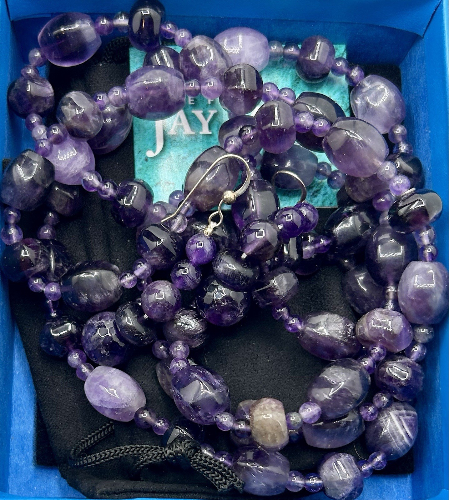Mine Finds by Jay King Jewelry Set Sterling And Amethyst Necklace Is 42” Long