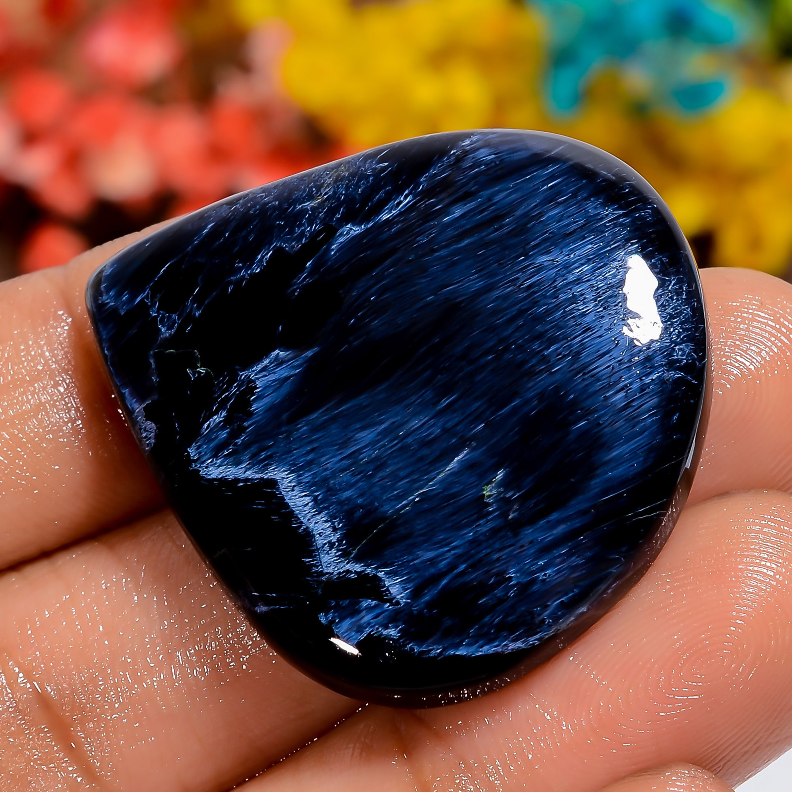 Genuine Pietersite Heart Shape Cabochon Loose Gemstone 51 Ct. 32X30X5 mm