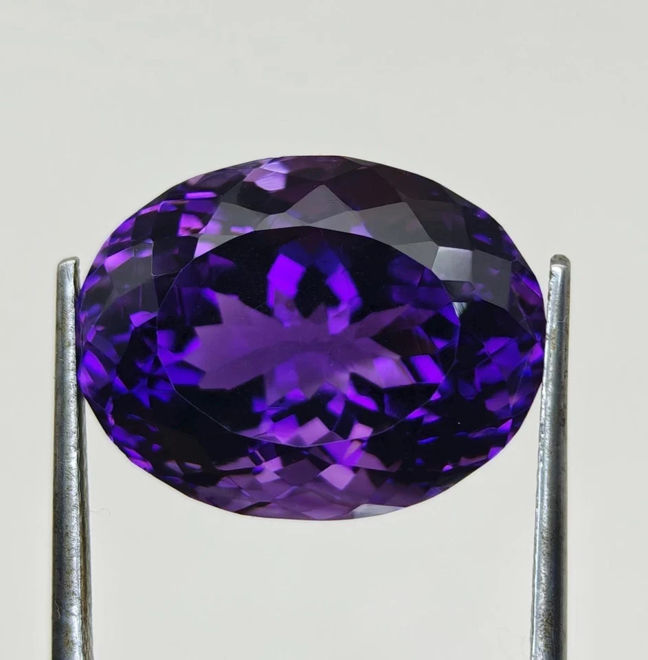 9.8 Ct Natural Unheated Purple-Blue Amethyst Oval Cut Certified Gemstone