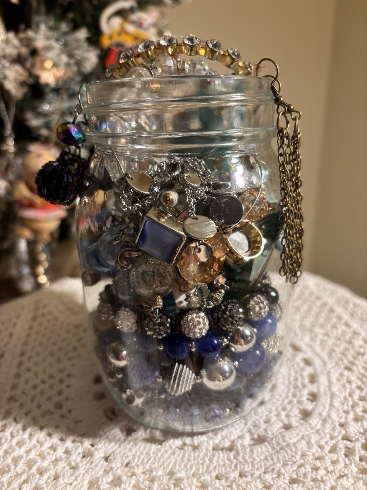 Beautiful Blues Mystery Jar Vintage To New Pieces