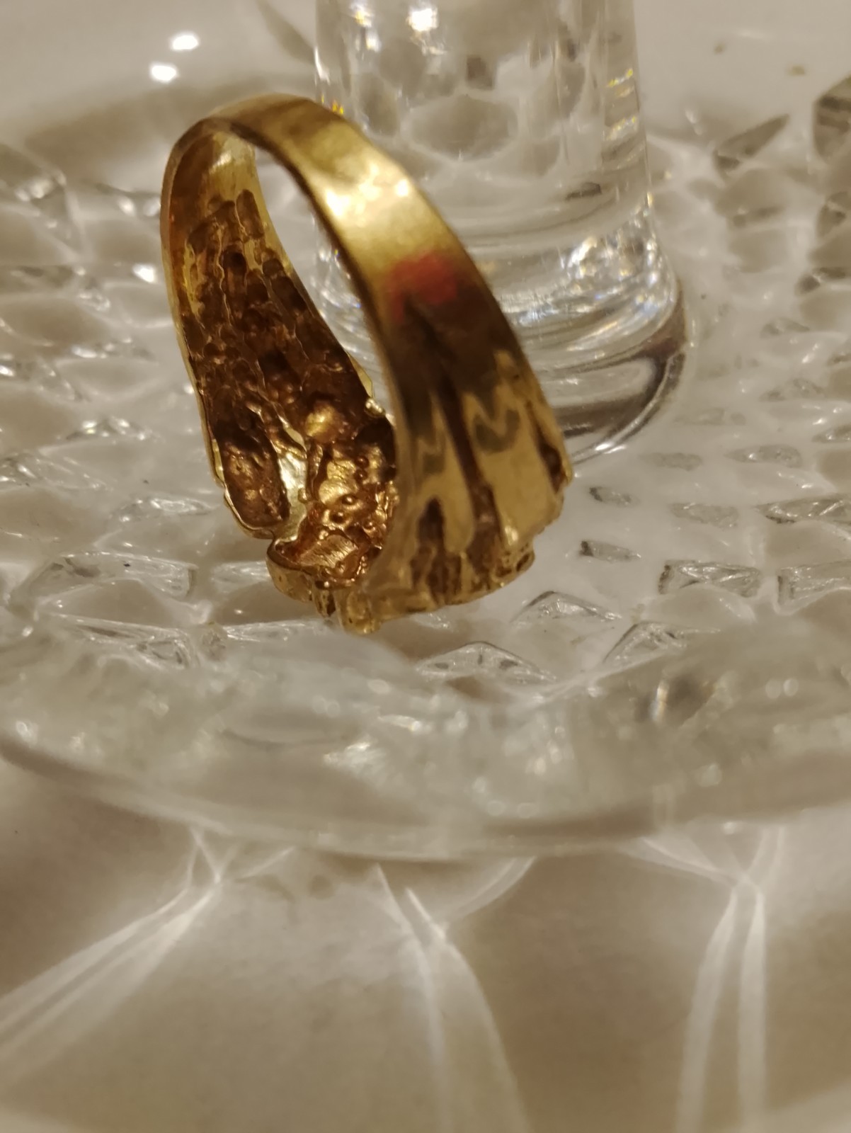 10k gold nugget ring vintage