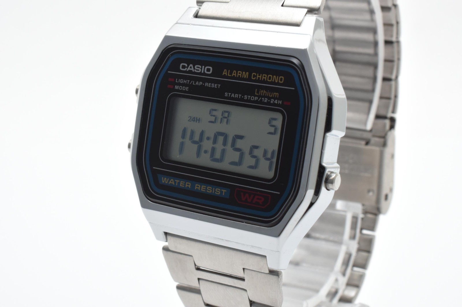 [Near Mint] CASIO 593 A158W Digital Alarm Chronograph Watch Quartz Made CHINA