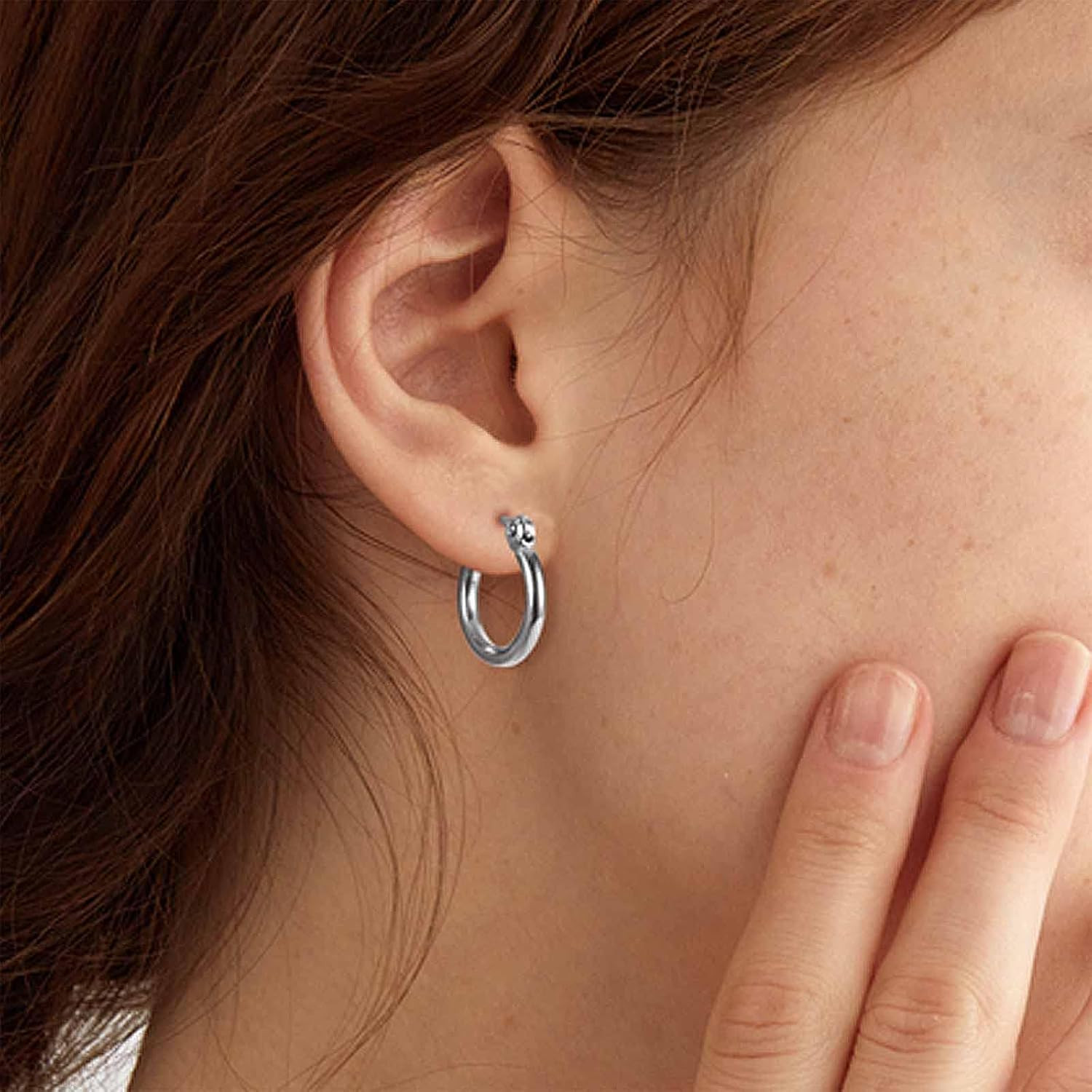 3 Pairs Stainless Steel Hoop Earrings Set for Women Mens Black Silver Gold Small
