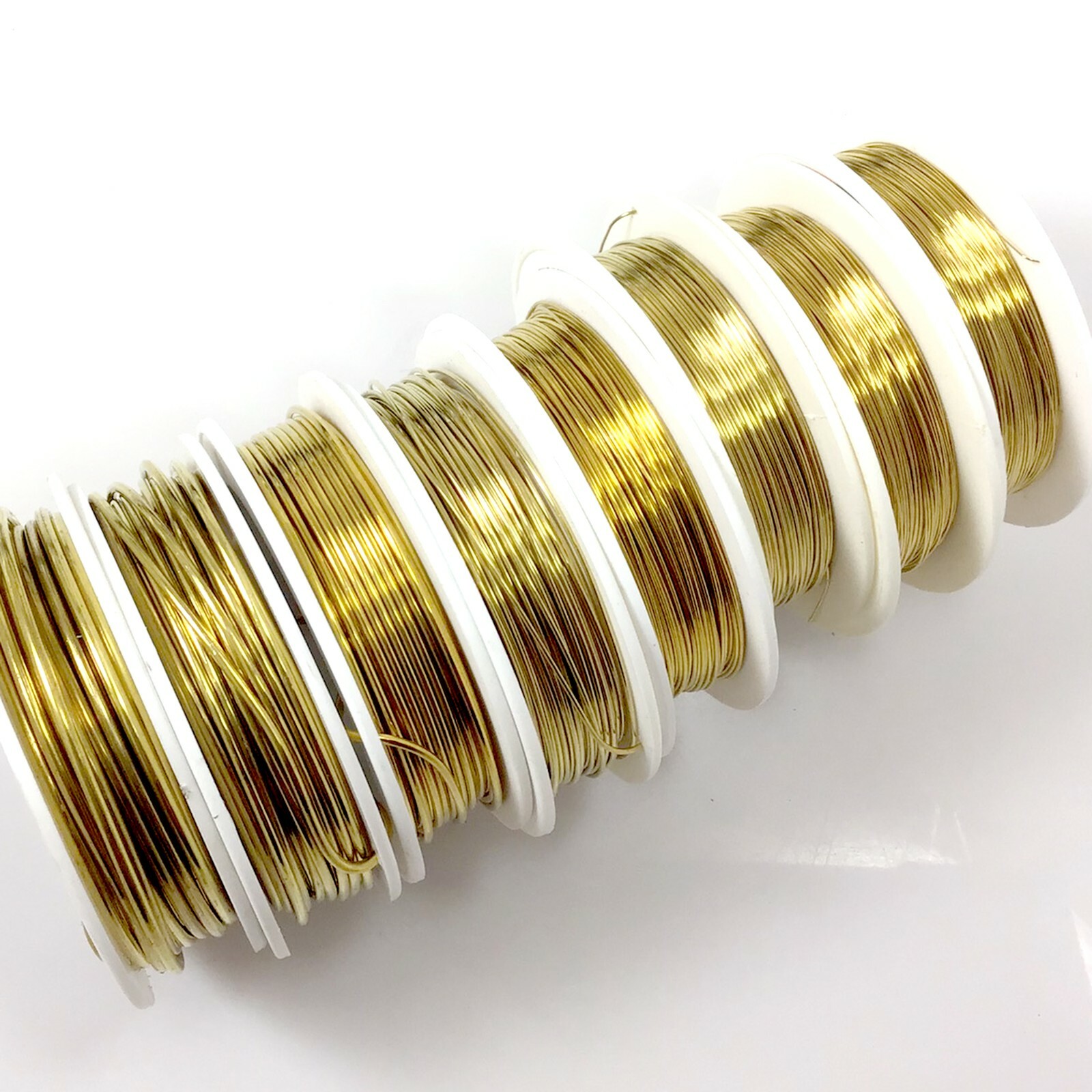 Zebra Wire Gold Color Brass Round Wire 12 14 16 18 20 22 24 26 28 gauge Jewelry
