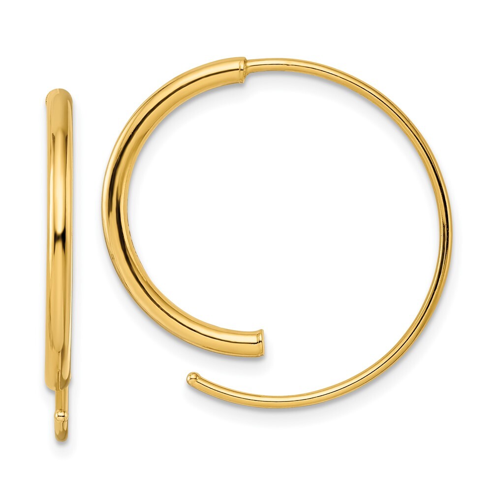 27.75mm 14K Yellow Gold Polished Threader Earrings