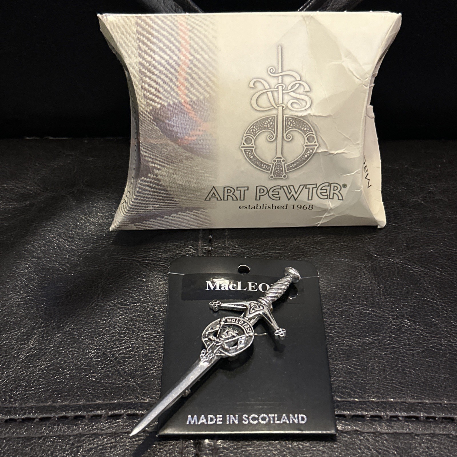 Macleod Scottish Clan Crest: Pewter, Badge Or Kilt Pin. Made In Scotland