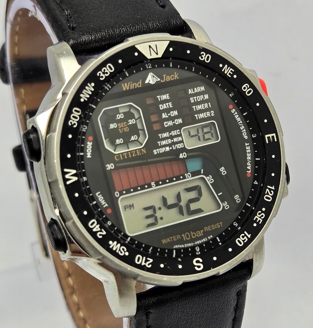 CITIZEN WIND JACK D060-086775 WIND SURFER YACHT TIMER VINTAGE MEN’S WATCH