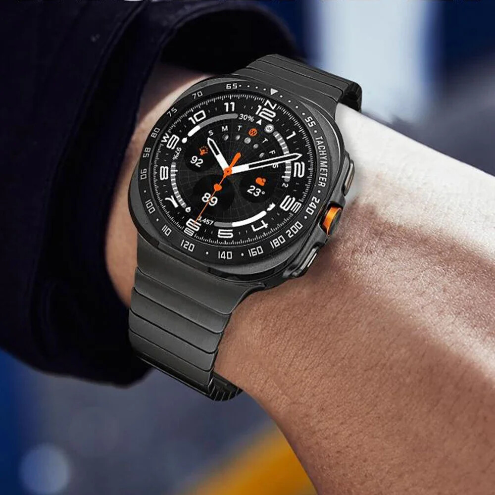 Titanium Link Bracelet For Samsung Galaxy Watch 7 Ultra Bands Magnetic Buckle