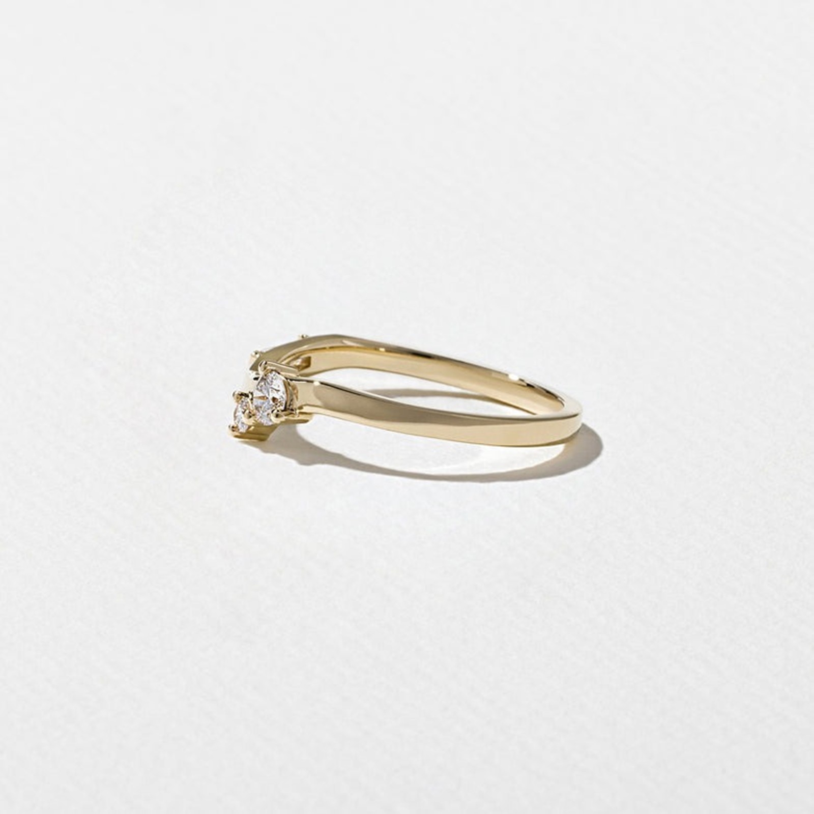Lab Grown Diamond 0.23 TCW Round, Tapered Baguette & Pear unique Wedding Band