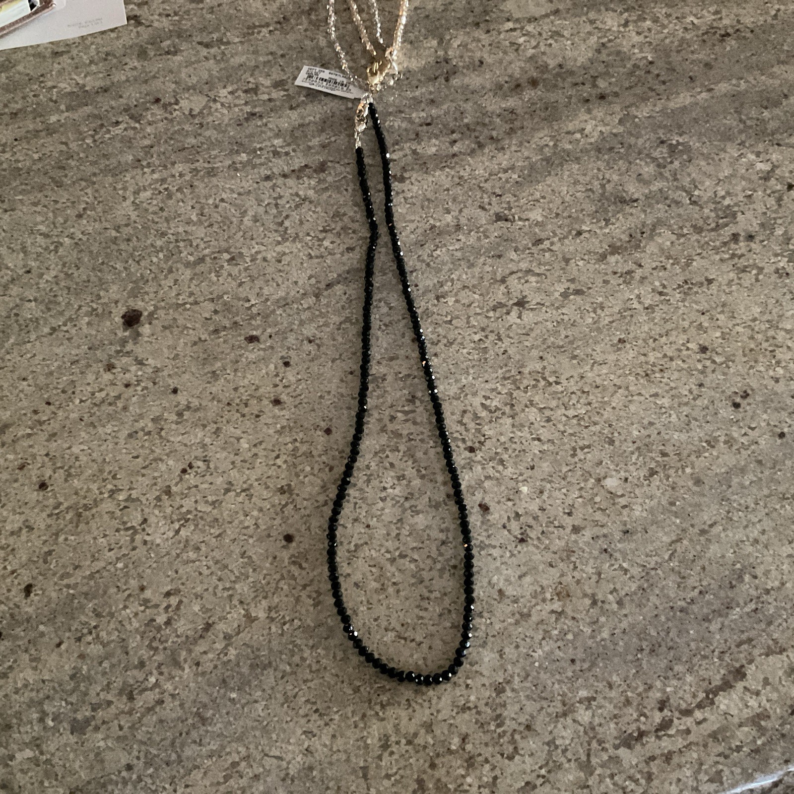 Anna&Ava Necklace Black,Silver, Gold Beads 3 Chain Necklace NWT (Dillards)