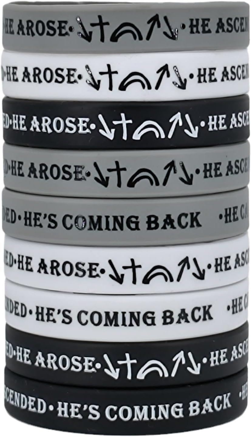 20PCS Bible Verse Silicone Bracelets Bible Verse Rubber Bracelets Religious