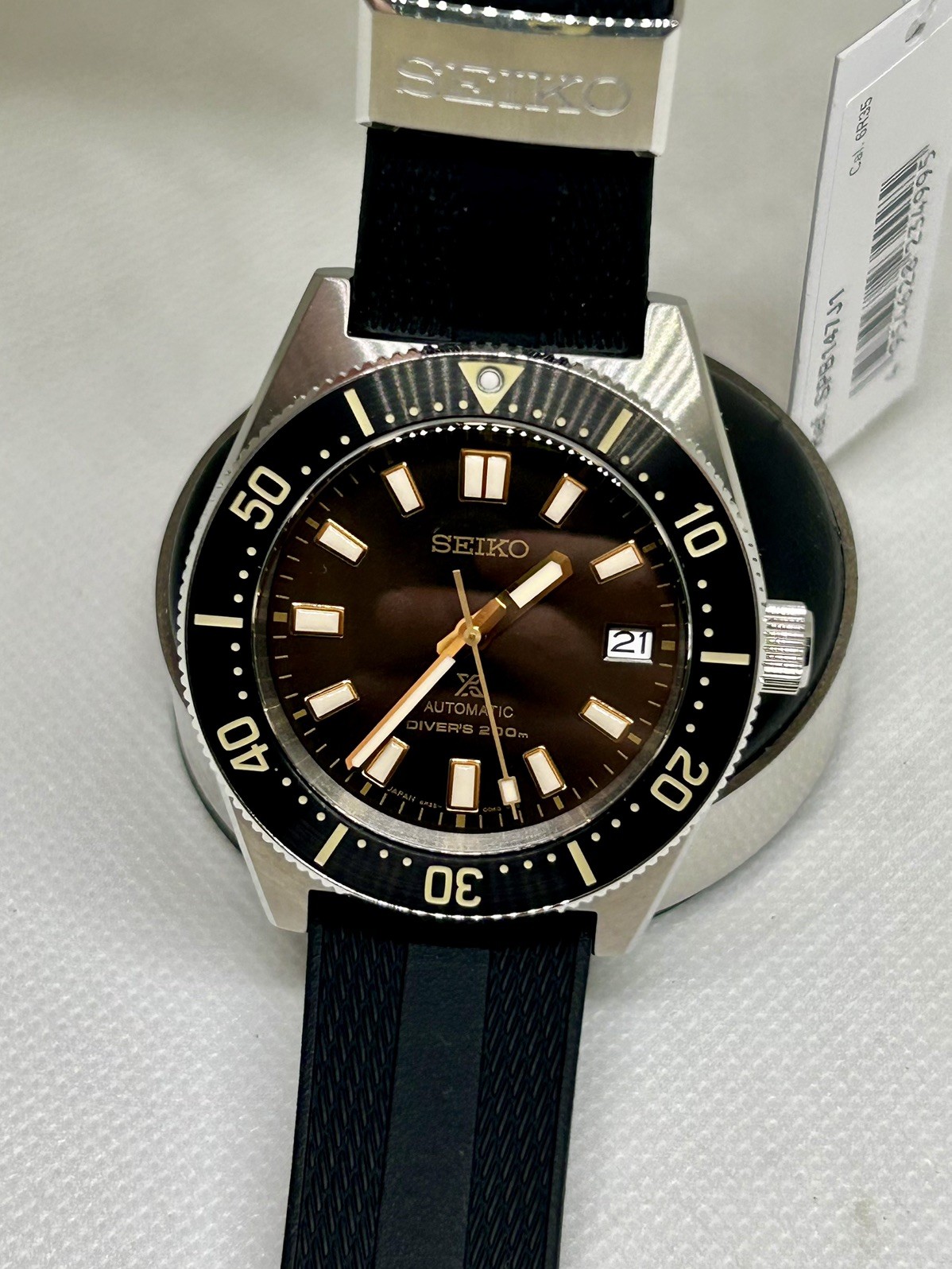 Seiko Prospex 1965 Diver Watch SPB147J1 Brown Dial Black Rubber Strap Box/Papers