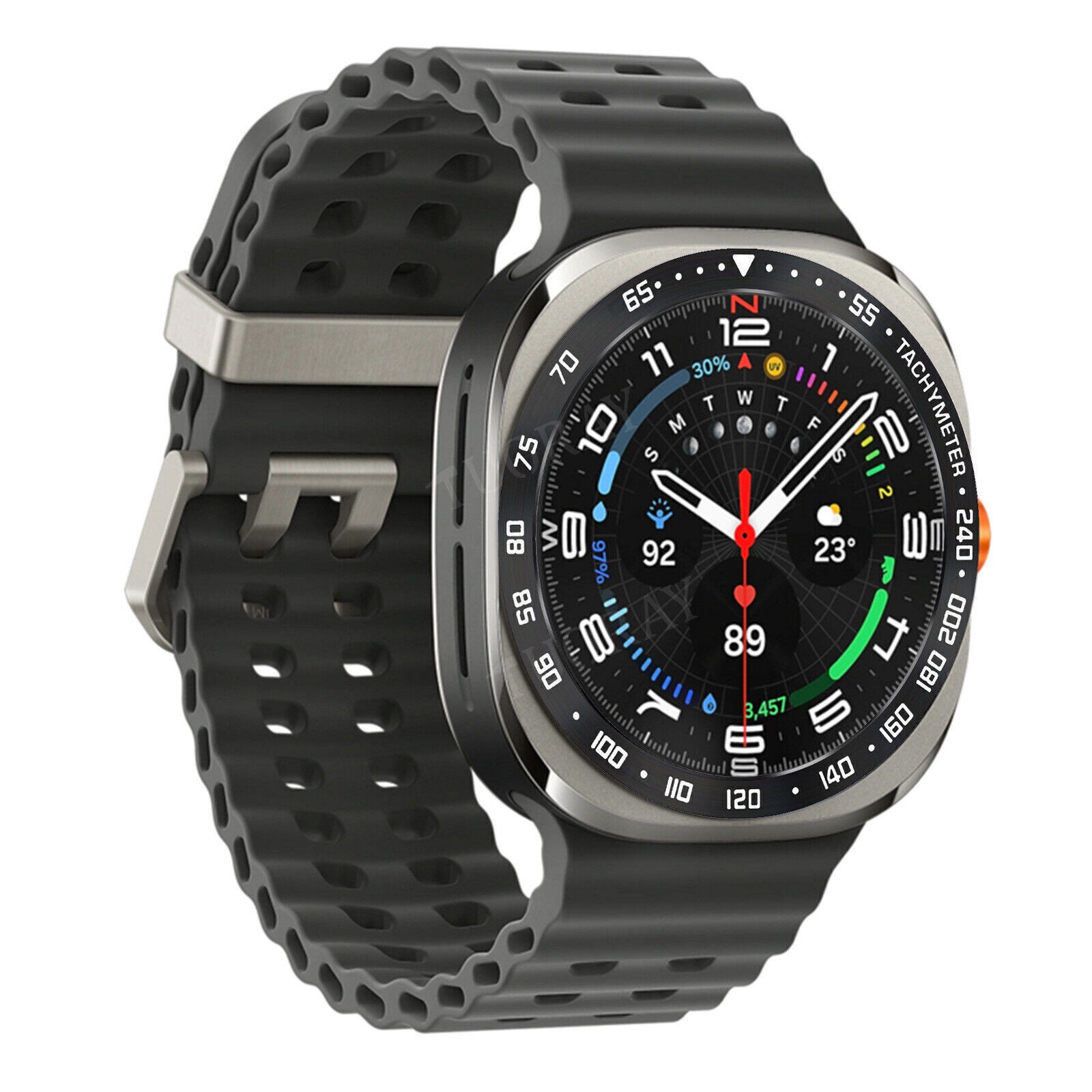 For Samsung Galaxy Watch Ultra 47mm Metal Cover Bezel Ring Frame Protector Case