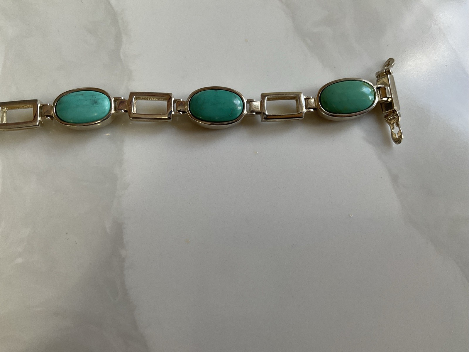 Jay King Reversible Turquoise & Amber Bracelet 22.0g
