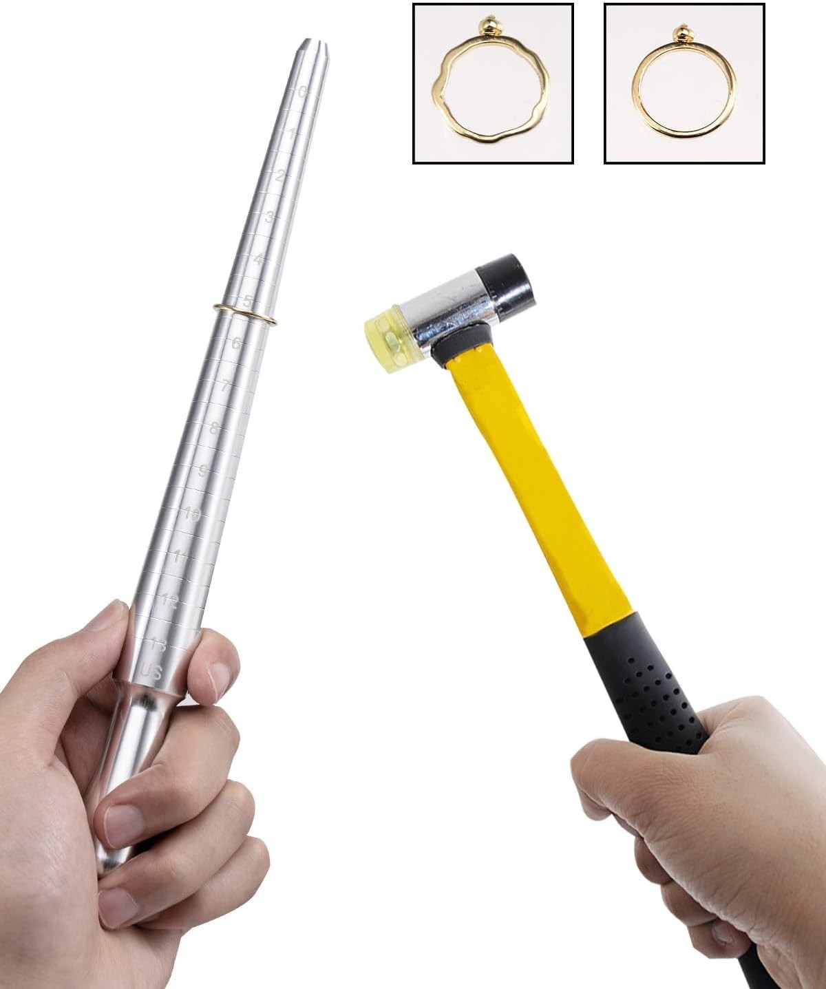 Ring Sizer Measuring Tool Set, Ring Sizer with Magnifying Glass, Integrated C…