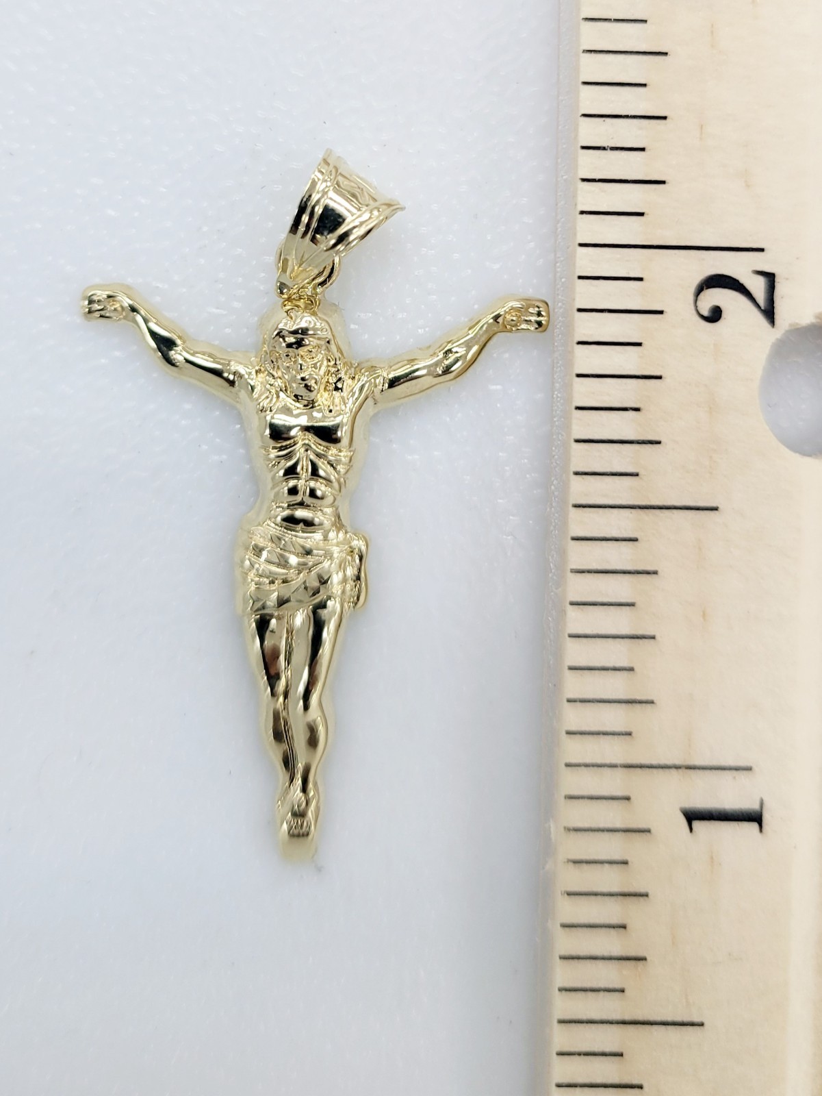 10kt Jesus Gold Pendant Real Gold Bail fit Up To 2.5 mm Brand New