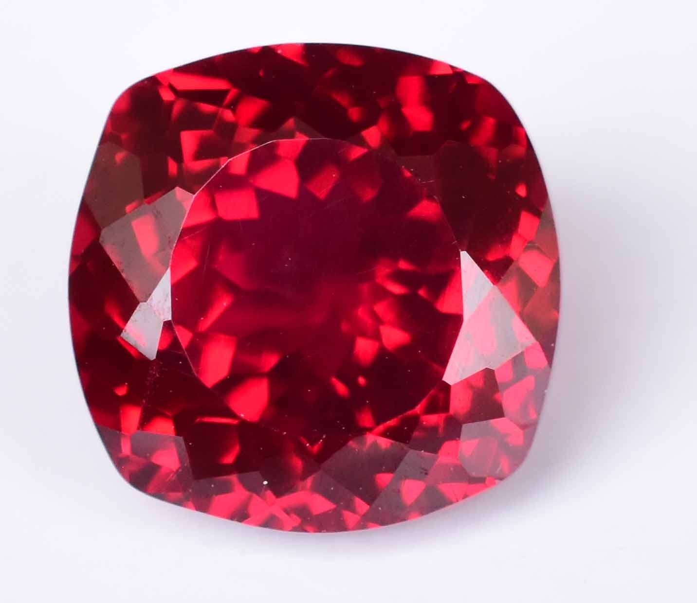 11.40Ct Natural Myanmar Red Spinel Certified Cushion Cut Flawless Loose Gemstone