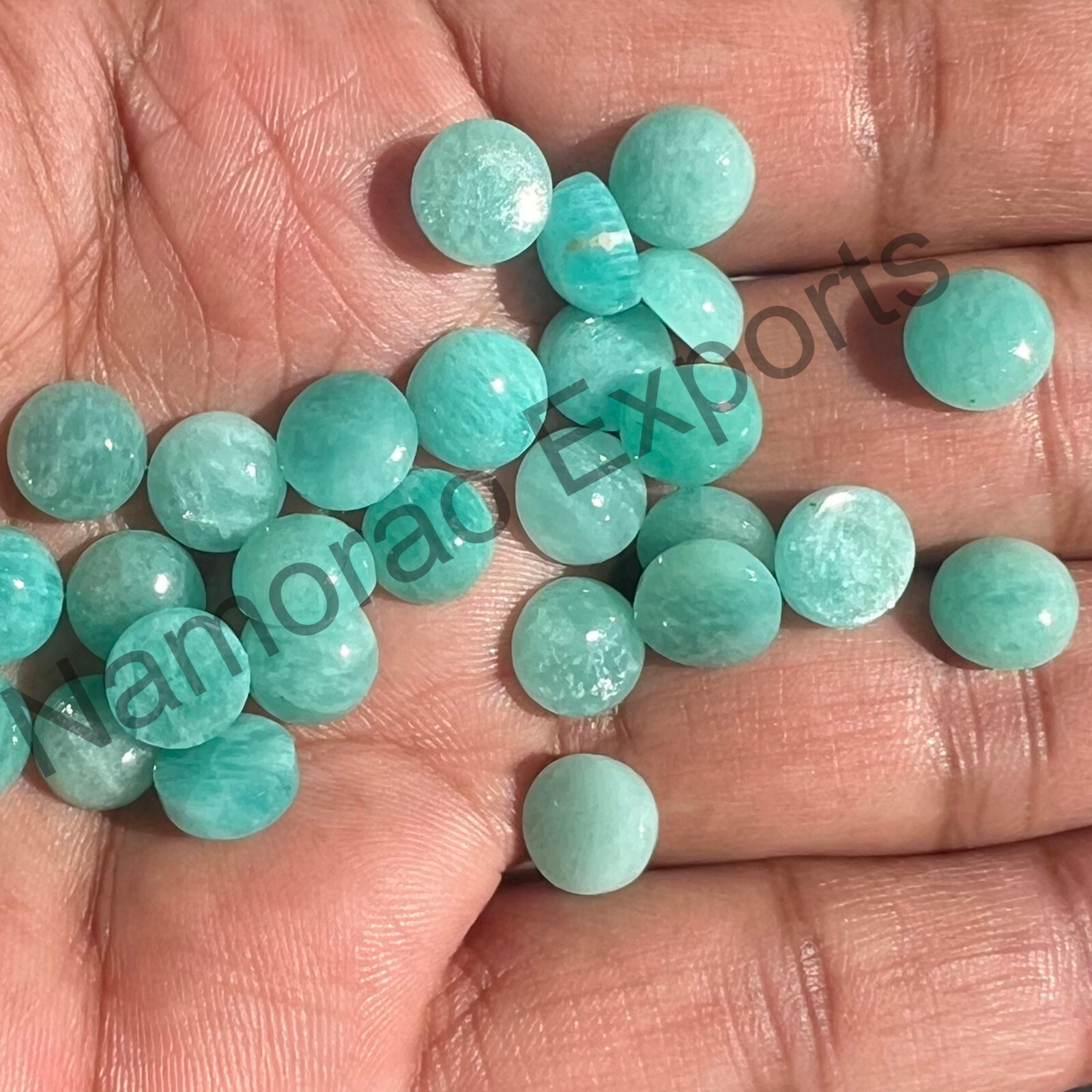 Natural Amazonite Round 4 mm to 20 mm Cabochon Loose Gemstone Lot