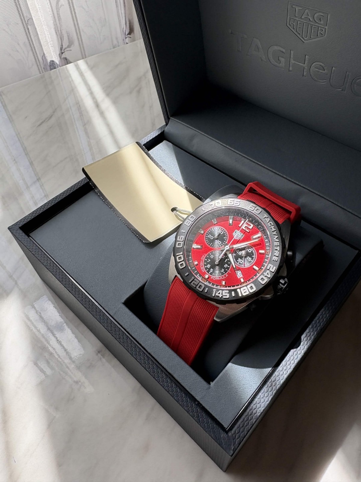 TAG Heuer Formula 1 Chronograph Red Dial Men’s Watch CAZ101AN.FT8055