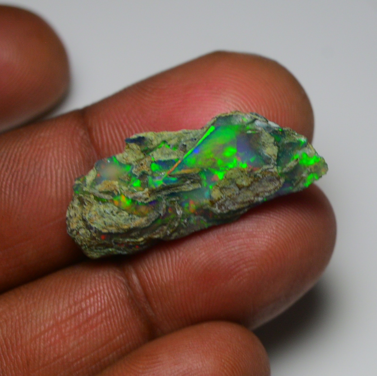 Jewelry Grade Black Opal Rough 21.25 Ct, Natural Ethiopian Opal Raw, Fire Opal