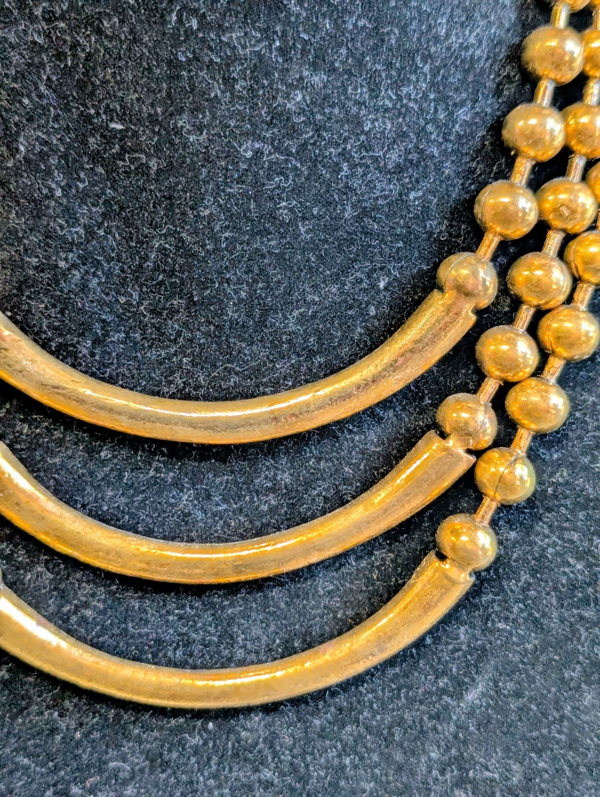 MCM Brass 3 Strand Necklace