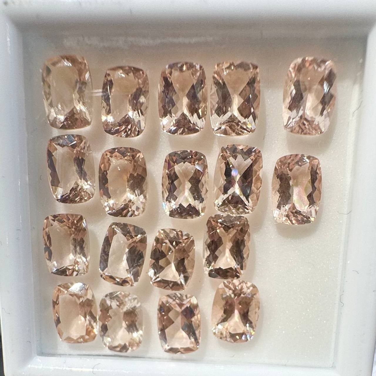 Natural Natural Peach Morganite Cushion Cut Gemstone for Jewelry Making 5×7 MM