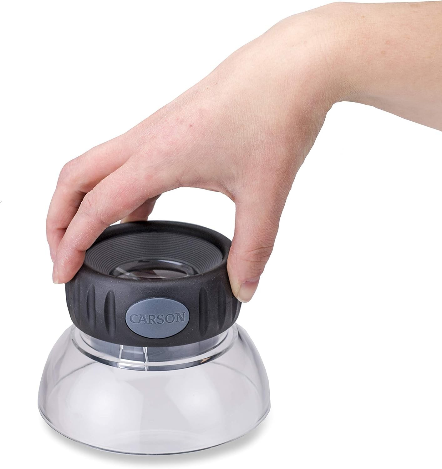 Carson LumiLoupe Plus 5.5X Power Loupe with Dual Focus – Crystal Clear Viewing