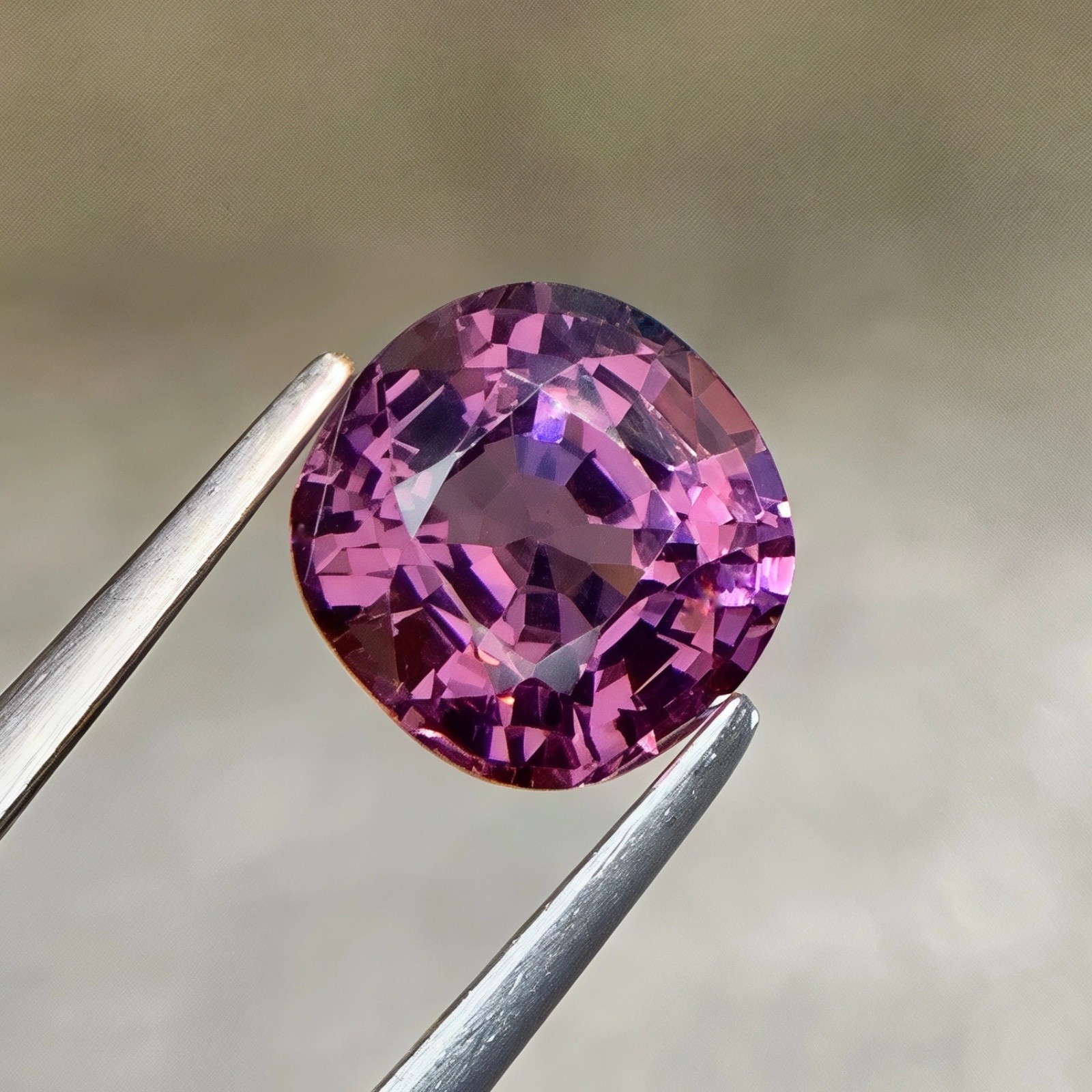 1.60 Carats Natural Pink Purple Spinel Stone Cushion Cut From Burma