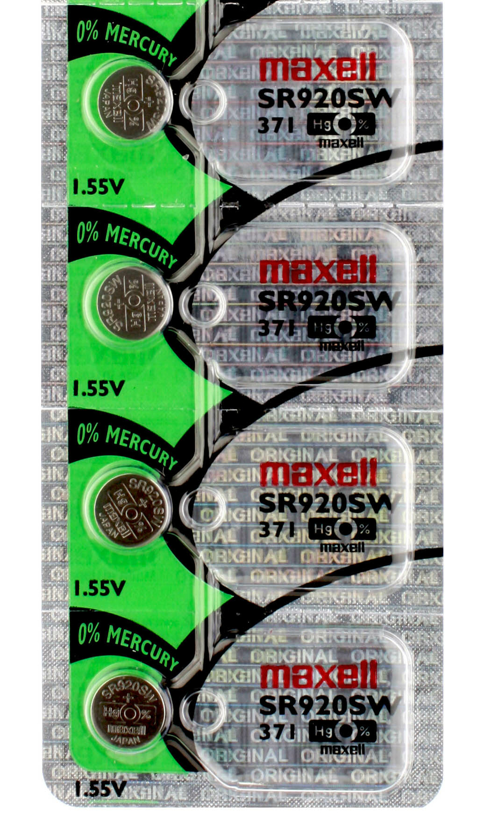 4 x Maxell 371 Watch Batteries, SR920SW or 370 Battery | Shipped from Canada