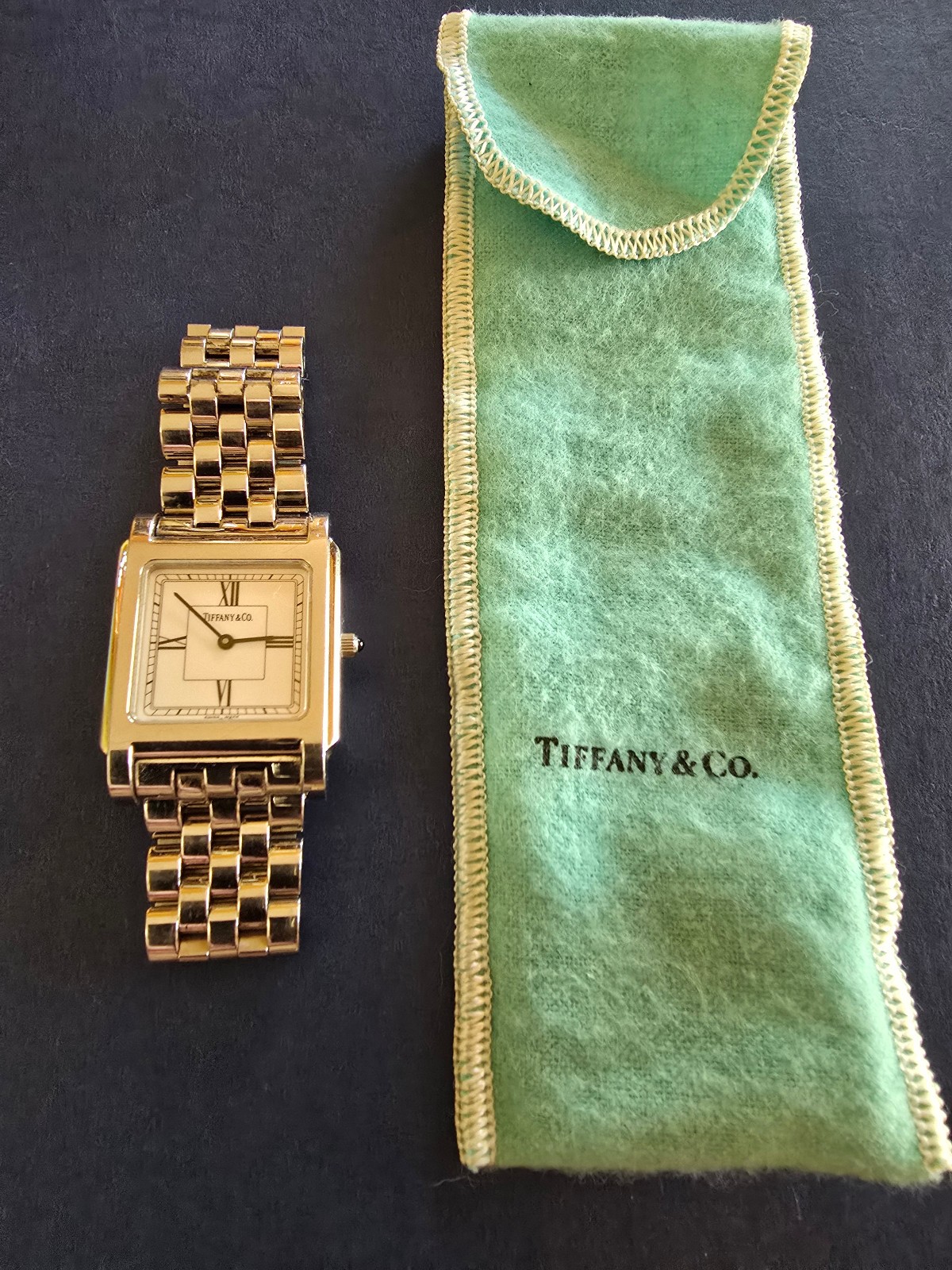 Tiffany & Co Portfolio Classic Square – Vintage -Swiss Made – Water Resisitant