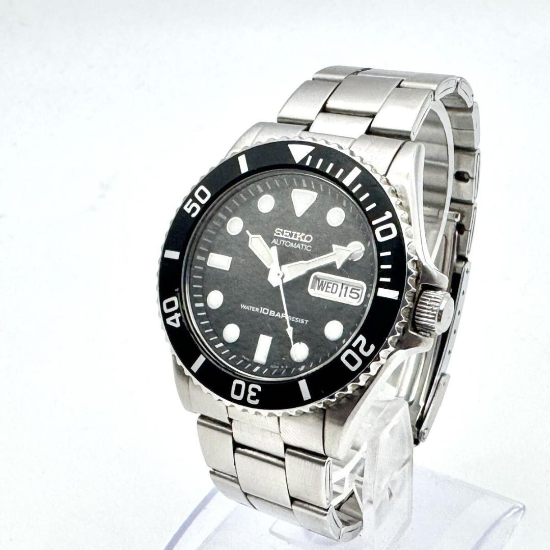 Seiko 7S26-0040 Diver SKX Automatic Men’s Watch Silver Black Dial