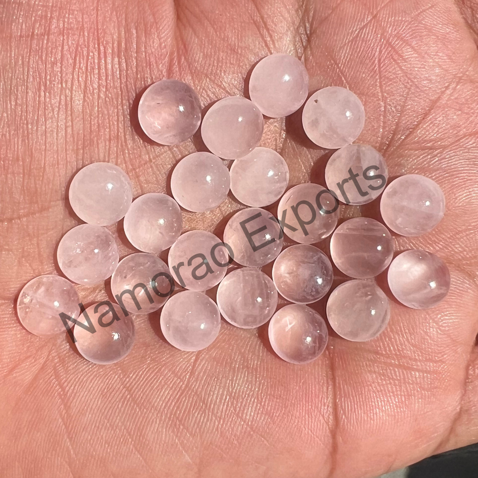 Natural Rose Quartz Round 4 mm to 20 mm Cabochon Loose Gemstone Lot