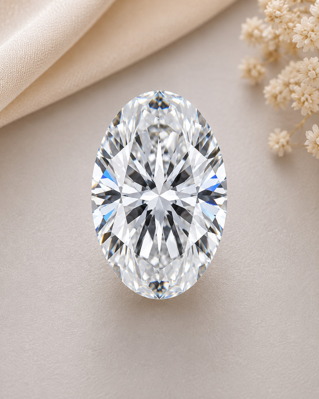 1 CT White Color Oval Cut VVS1 Diamond 7×5 MM Gemstone For Jewelry 1 pc