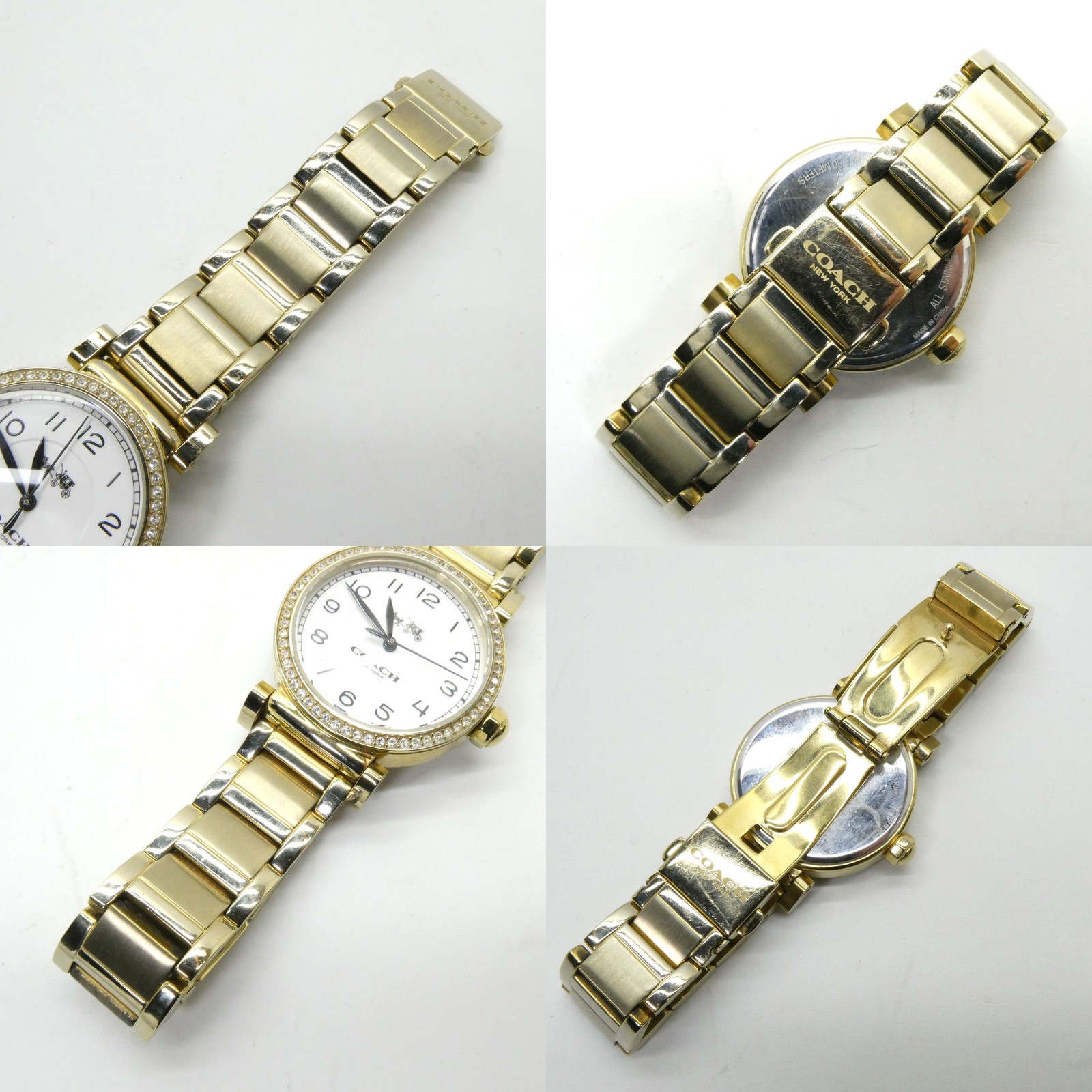 COACH Madison White Dial Gold Watch 14502397 Analog Ladies Gold Watch Used 141 W