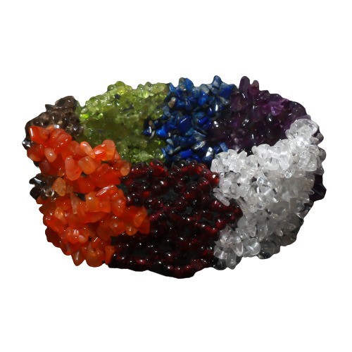 Choose Any Gemstone Multi Strand Chip Stretchable Bracelet Crystal Jewelry Gift