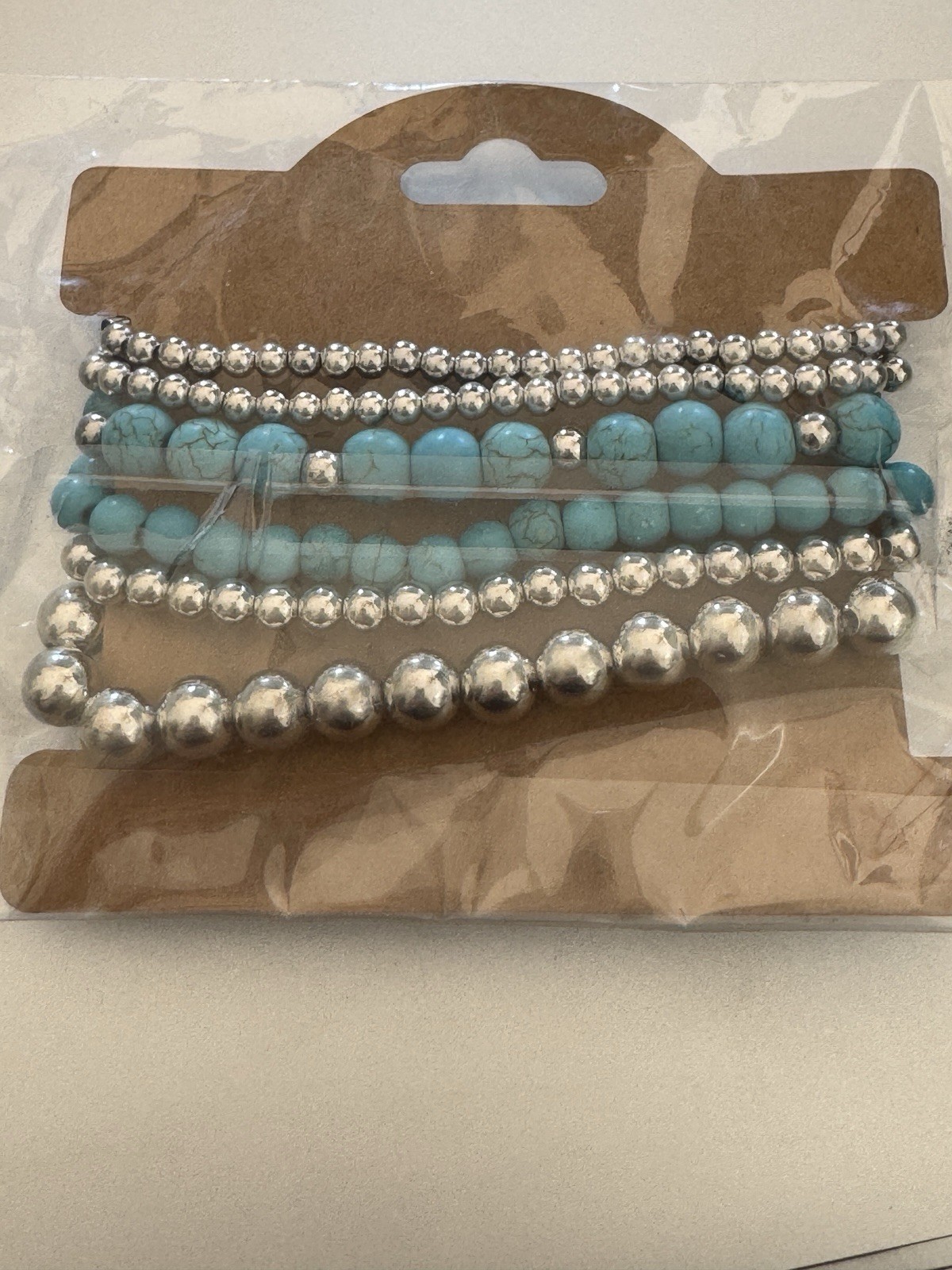 New Bracelet Sets Beaded Multi Color Charms Various Designs Hearts Turquoise