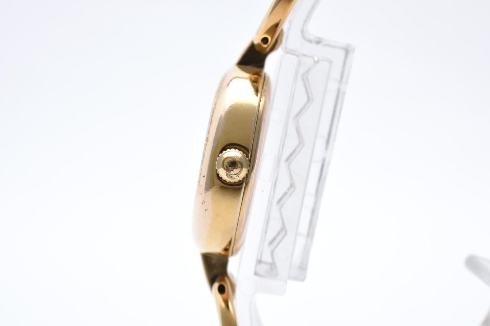 Gucci 1600 White Dial Gold Horsebit Bangle Ladies Watch w/Box Works #7
