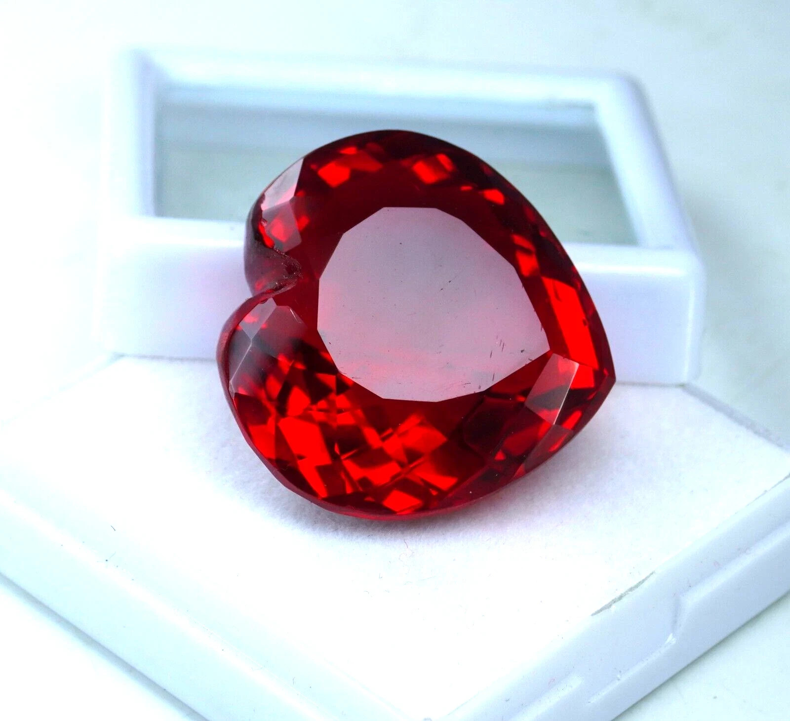 Natural Red Topaz 105 Ct Heart Cut AGL Certified Rare Loose Gemstone